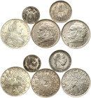 Austria 10 Kreuzer - 25 Schilling (1870-1967) Lot of 5 Coins