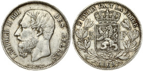 Belgium 5 Francs 1869