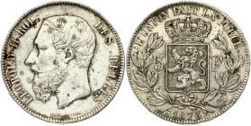 Belgium 5 Francs 1873