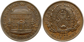 Canada Montreal Bank Token 1/2 Penny 1842