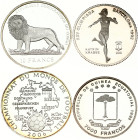 Equatorial Guinea 7000 Francos 1992 & Congo 10 Francs 2006 Lot of 2 Coins