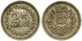 Estonia 25 Senti 1928 - VF+/ XF