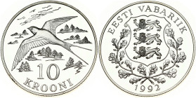 Estonia 10 Krooni 1992 Barn Swallow