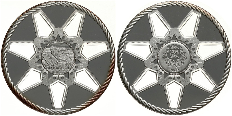 Estonia 10 Krooni 2009 Estonian National Museum. Silver .999, 24.68 g. KM-49. Wi...