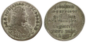 Germany Saxe-Meiningen 2-Groschen 1706 Death of Bernhard I - VF