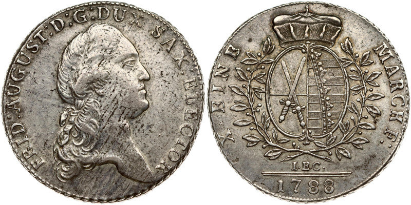 Germany SAXONY 1 Thaler 1788 IEC Frederick Augustus III (1763-1827). Obverse: He...