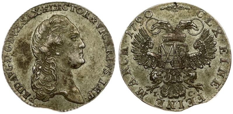 Germany, Saxony. Friedrich August III (1763-1827). 2-groschen 1790 Vikariat. Sil...