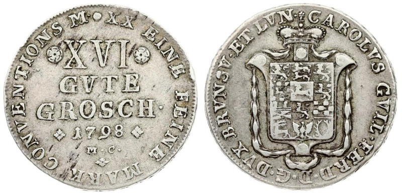 Germany, Brunswick-Wolfenbuttel. Karl Wilhelm Ferdinand (1780-1806). 16 Gute Gro...