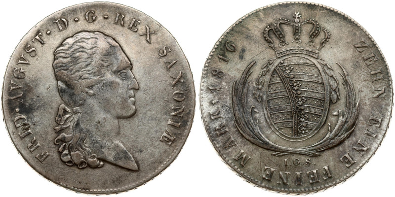 Germany, Saxony. Friedrich August I (1763-1827). Taler 1816 IGS Dresden. Silver....