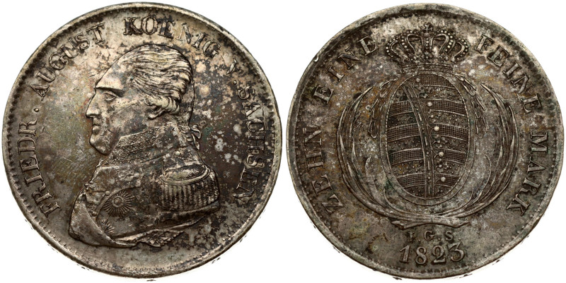 Germany, Saxony. Friedrich August I (1763-1827). Mining taler 1823 IGS Dresden. ...