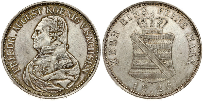 Germany, Saxony. Friedrich August I (1763-1827). Taler 1826 S. Silver. Dav. 861,...