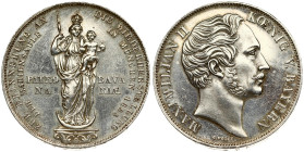 Germany Bavaria 2 Gulden 1855 Madonna - AU