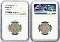 Germany Empire 20 Pfennig 1887A NGC AU DETAILS
