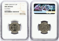 Germany Empire 20 Pfennig 1888D NGC UNC DETAILS
