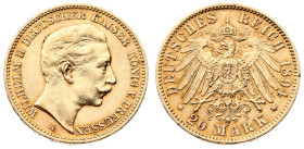 Germany Prussia 20 Mark 1894 A - XF-