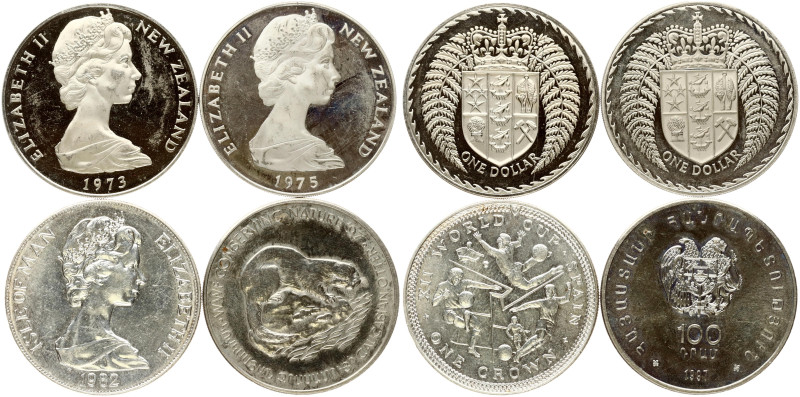 Isle of Man 1 Crown (1982-1997) World Cup Spain and other World Coins. Elizabeth...