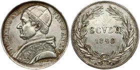 Italy PAPAL STATES 1 Scudo 1846-XVIR