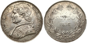 Italy PAPAL STATES 1 Scudo 1853-VIIIR