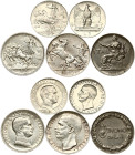 Italy 1 - 10 Lire (1913-1929) Lot of 5 Coins