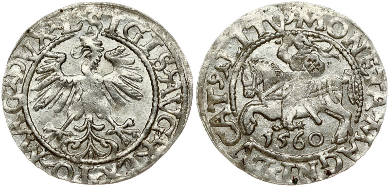 Lithuania. Zygmunt II August (1547-1572). Polgrosz 1560 Vilnius. Legend ends L/L...