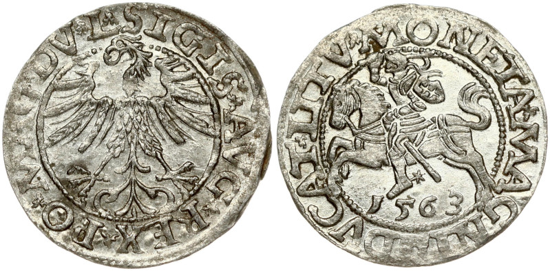 Lithuania. Zygmunt II August (1547-1572). Polgrosz 1563 Vilnius. Legend ends DV ...