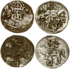 Lithuania Dwudenar 1566 & 1570 Vilnius Lot of 2 Coins - VF+