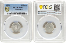 Montenegro 10 Para 1906 PCGS MS63