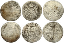 Spanish Netherlands BRABANT 1/4 Patagon (1612-1621) Lot of 3 Coins