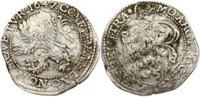 Netherlands UTRECHT 1/2 Lion Daalder 1647