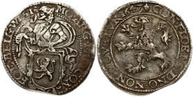 Netherlands WEST FRIESLAND 1/2 Lion Daalder 1647