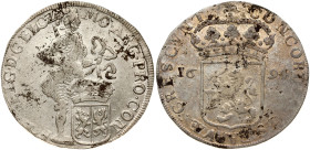 Netherlands GELDERLAND 1 Silver Ducat 1694
