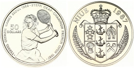 Niue 50 Dollars 1987 Olympic Games in Seoul 1988 Steffi Graf