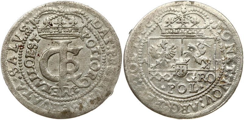 Poland 1 Tymf 1666 AT Bydgoszcz. John II Casimir Vasa (1649–1668). (coat of arms...