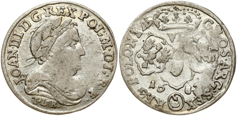 Poland 6 Groszy 1682 TLB Bydgoszcz. Johann III Sobieski(1674–1696). (the date is...