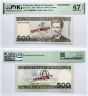 Lithuania 500 Litų 1991 Kudirka SPECIMEN PMG 67 EPQ