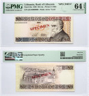 Lithuania 50 Litų 1993 Basanavičius Banknote PAVYZDYS- SPECIMEN PMG 64 EPQ