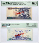 Lithuania 10 Litų 1997 Darius and Girėnas Banknote PAVYZDYS- SPECIMEN PMG 67 EPQ JUST ONE BANKNOTE HIGHER