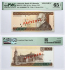 Lithuania 50 Litų 1998 Basanavičius Banknote PAVYZDYS- SPECIMEN PMG 65 EPQ
