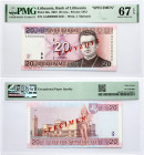Lithuania 20 Litų 2001 Maironis Banknote PAVYZDYS- SPECIMEN PMG 67 EPQ TOP POP