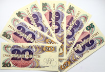 Poland 20 Zlotych 1982 Banknotes Lot of 6 Banknotes