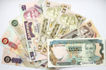 Zambia 2 - 1000 Kwacha  (1989 - 2005) Banknotes Lot of  8 Banknotes