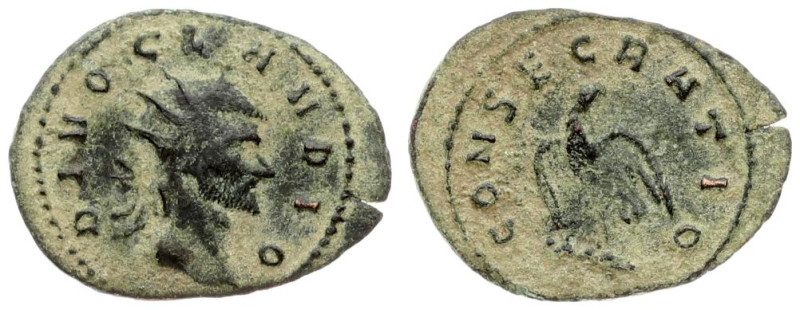 Roman Empire 1 Antoninian Claudius II Gothicus (268-270). Obverse legend: DIVO C...