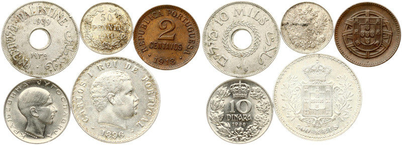 Portugal 500 Reis 1896 and other World Coins. Obverse: Carlos I head right. Reve...