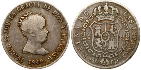 Spain 4 Reales 1849 MCL - VF