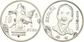 Spain 10 Euro 2004 M 100th Anniversary of the Birth of Salvador Dali - Leda Atomica