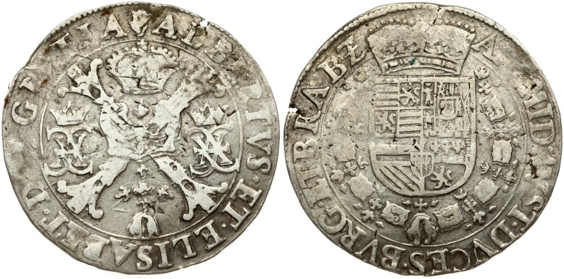 Spanish Netherlands, Brabant. Albert & Isabella (1612-1621). Patagon ND Antwerp....