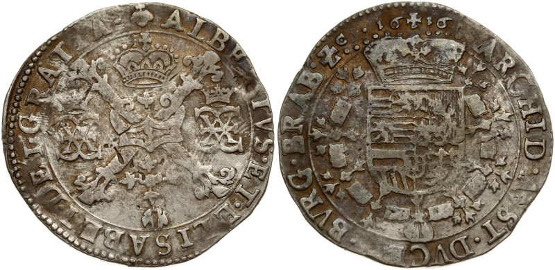 Spanish Netherlands BRABANT 1 Patagon 1616 Brussels. Albert & Isabella (1598-162...