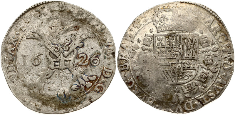 Spanish Netherlands BRABANT 1 Patagon 1626 Antwerp. Philip IV(1621-1665). Silver...