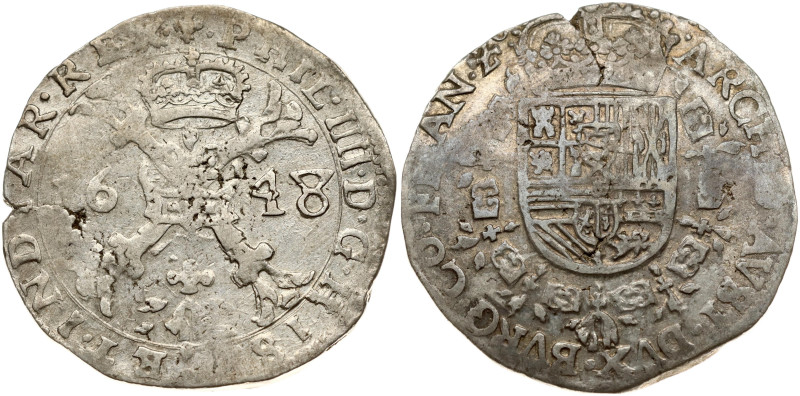 Spanish Netherlands FLANDERS 1 Patagon 1648 Philip IV(1621-1665). Silver 27.96g....