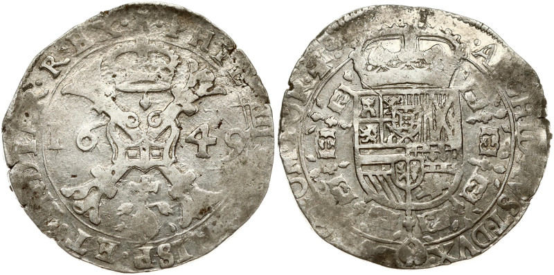 Spanish Netherlands TOURNAI 1 Patagon 1649. Philip IV(1621-1665). Silver 27.75g....